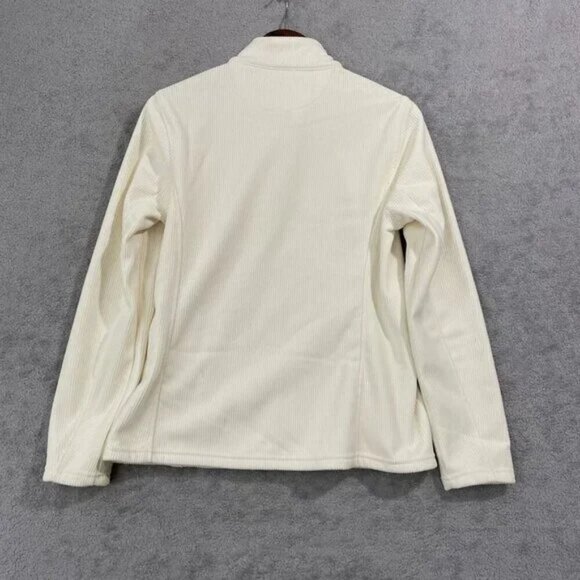 NWT Andrew Marc Womens S White Full-Zip Ribbed Jacket Polyester Spandex - Picture 3 of 8